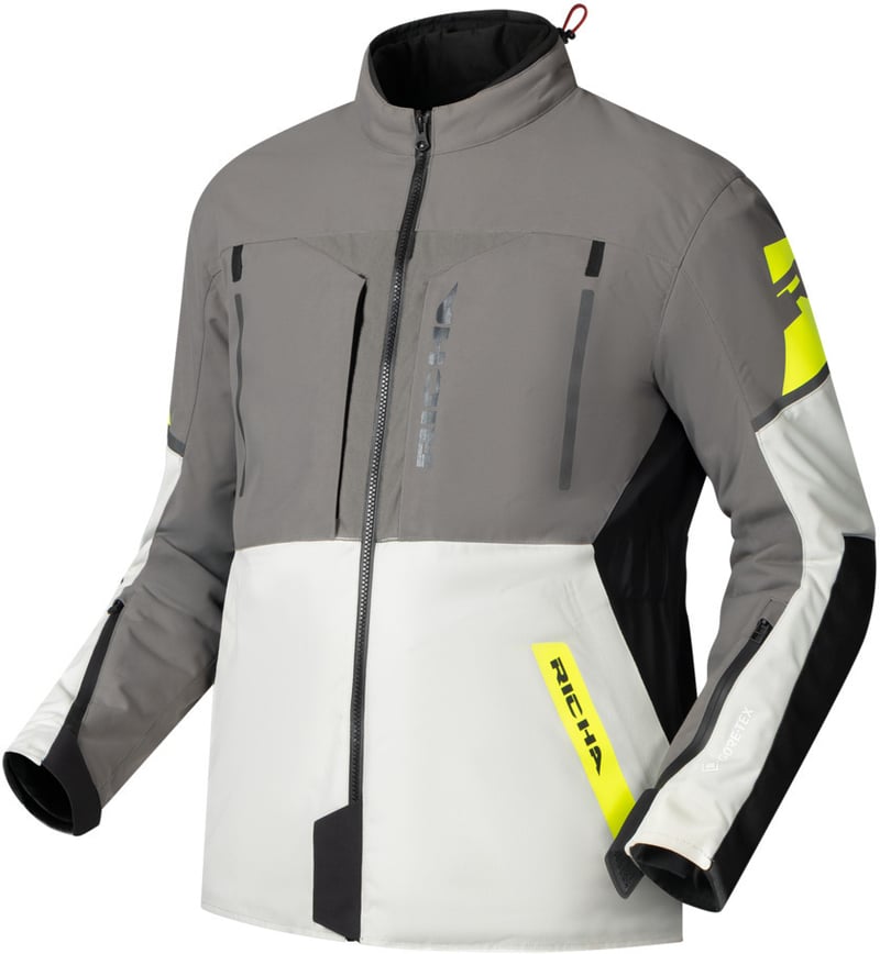 RYH Richa Orion GTX Motorjas Grey/Yellow Fluo - Voordeelhelmen.nl