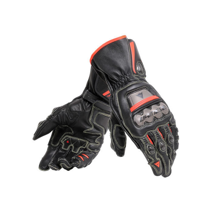 Dainese Full Metal 6 Gloves Black/Black/Red Fluo P75