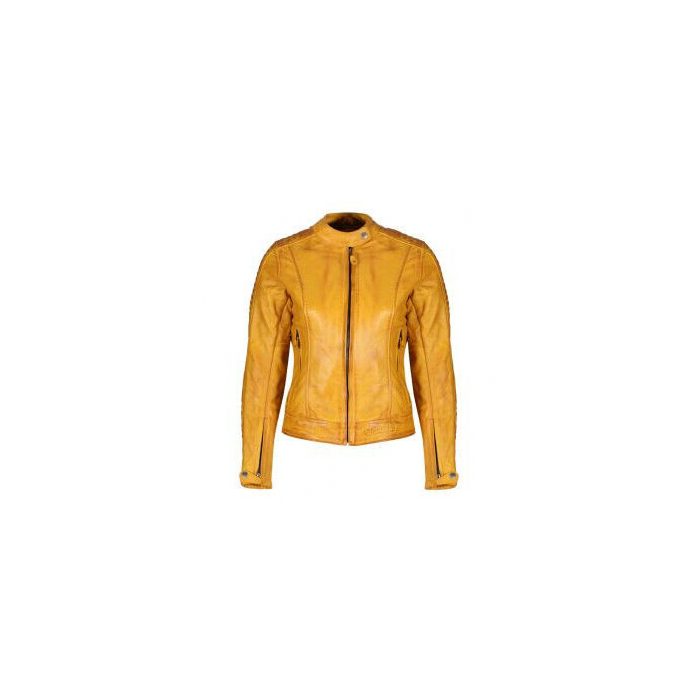 MotoGirl Valerie Leather Jacket Yellow