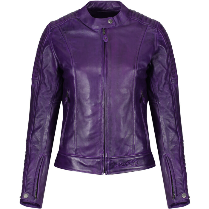 Motogirl Valerie Leather Jacket Purple