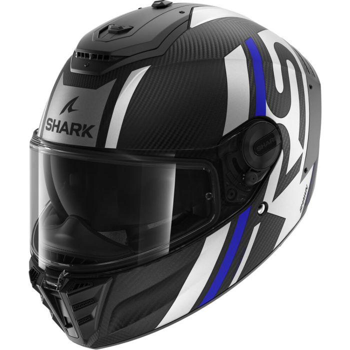 Shark Spartan RS Carbon Shawn Mat Blue/Silver DBS