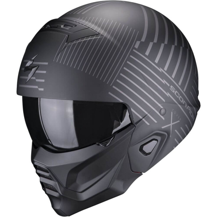 Scorpion EXO-Combat II Miles Matt Black/Silver