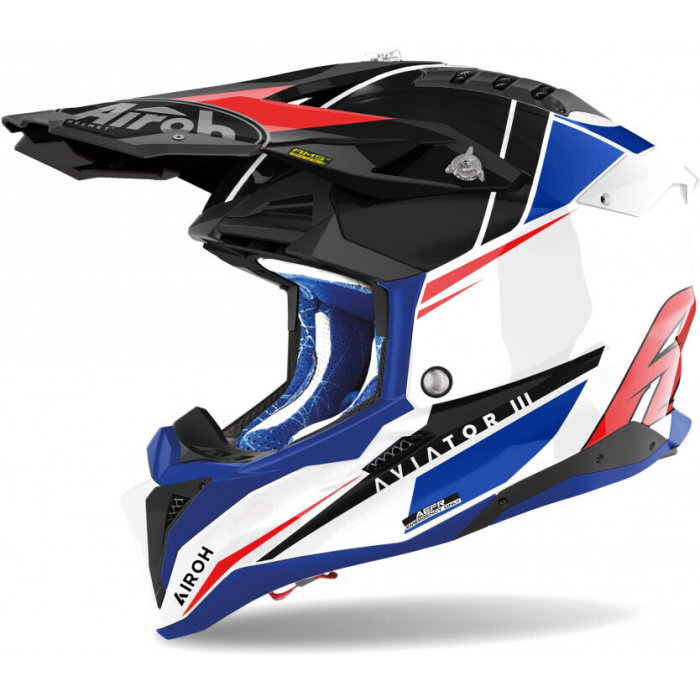 Airoh Aviator 3 Push White/Blue