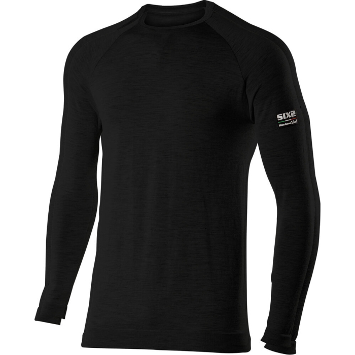 SIXS Merino Wool long-sleeve jersey Black