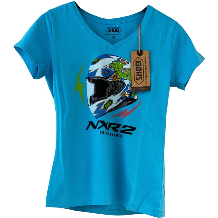 Shoei T-Shirt NXR2 MURAL BLUE - WOMAN NXR2 Mural Blue Woman