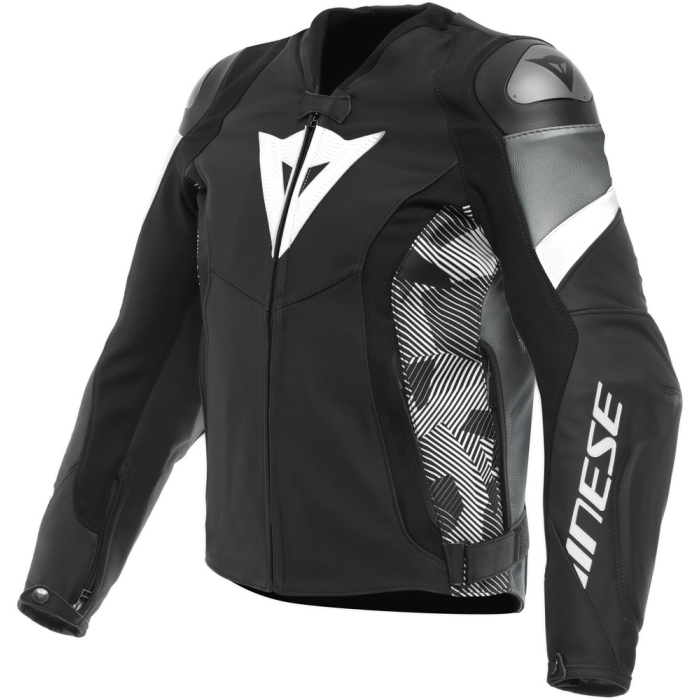 Dainese Avro 5 Leather Jacket Black/White/Anthracite