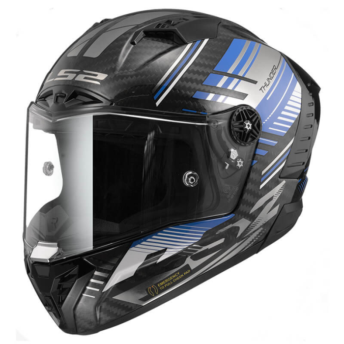 LS2 FF805 Thunder Carbon Volt Gloss Black Blue