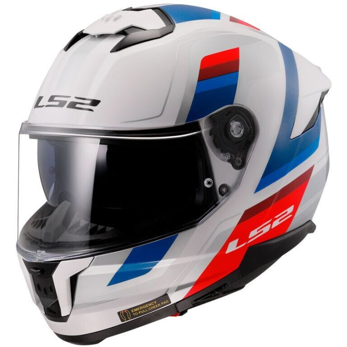 LS2 FF808 Stream II Vintage White Blue Red