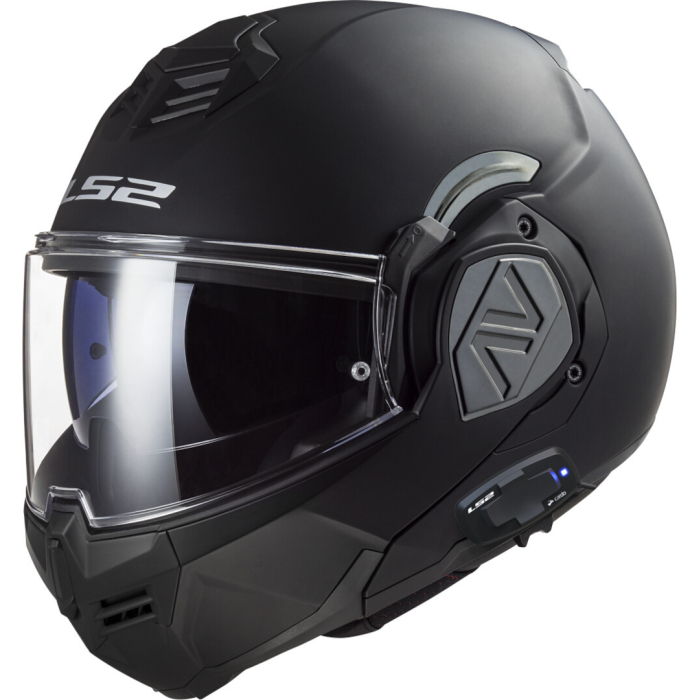 LS2 FF906 Advant Solid Matt Black Met Intercom Ingebouwd