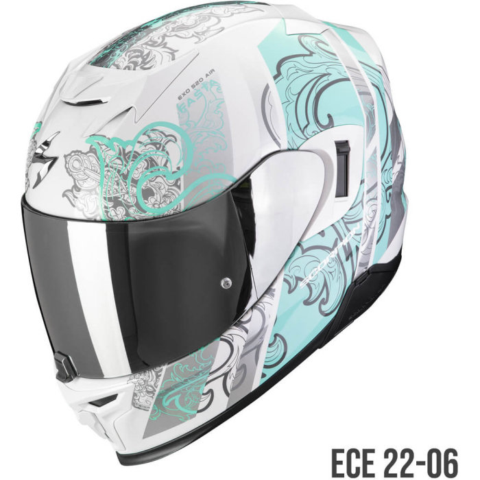 Scorpion EXO-520 EVO AIR Fasta White/Light blue