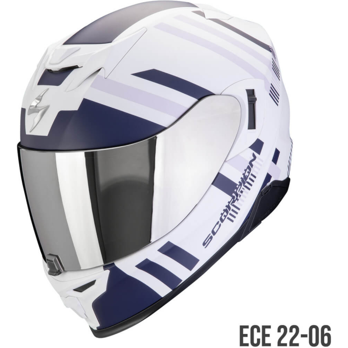 Scorpion EXO-520 EVO AIR Banshee Matt White/Blue/Purple