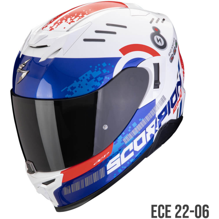 Scorpion EXO-520 EVO AIR Titan White/Blue/Red