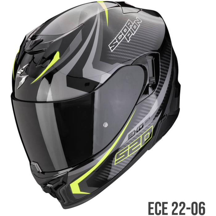 Scorpion EXO-520 EVO AIR Terra Black/Silver/Neon Yellow
