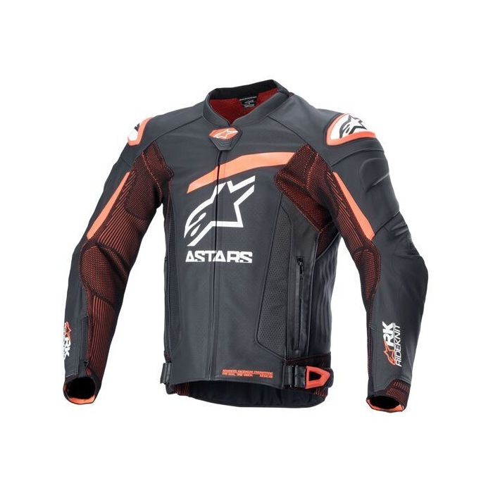 Alpinestars GP Plus R V4 Rideknit Leather Jacket Black Red Fluo White 1321