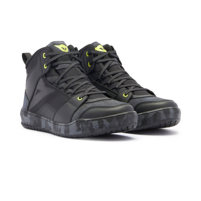 Dainese Suburb D-WP Shoes Black/Camo/Acid Yellow 49J