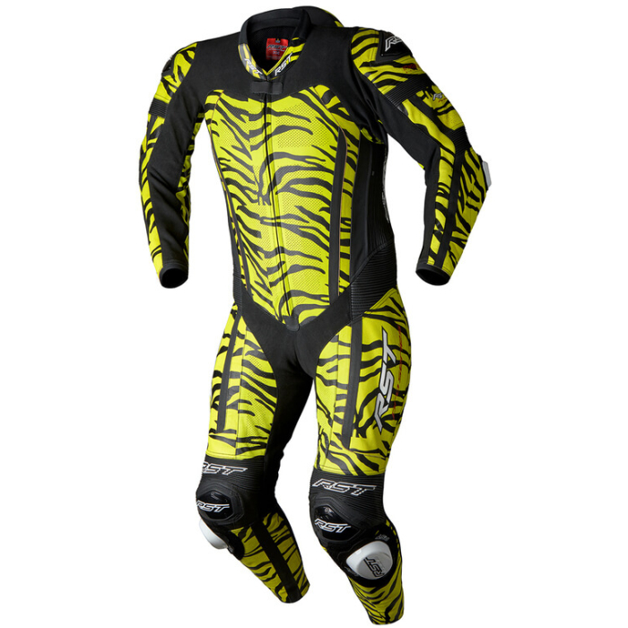 RST Pro Series Evo Airbag CE Men Leather Suit  Tiger Flo