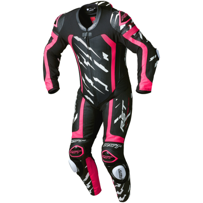 RST Pro Series Evo Airbag CE Men Leather Suit Lightning Pink