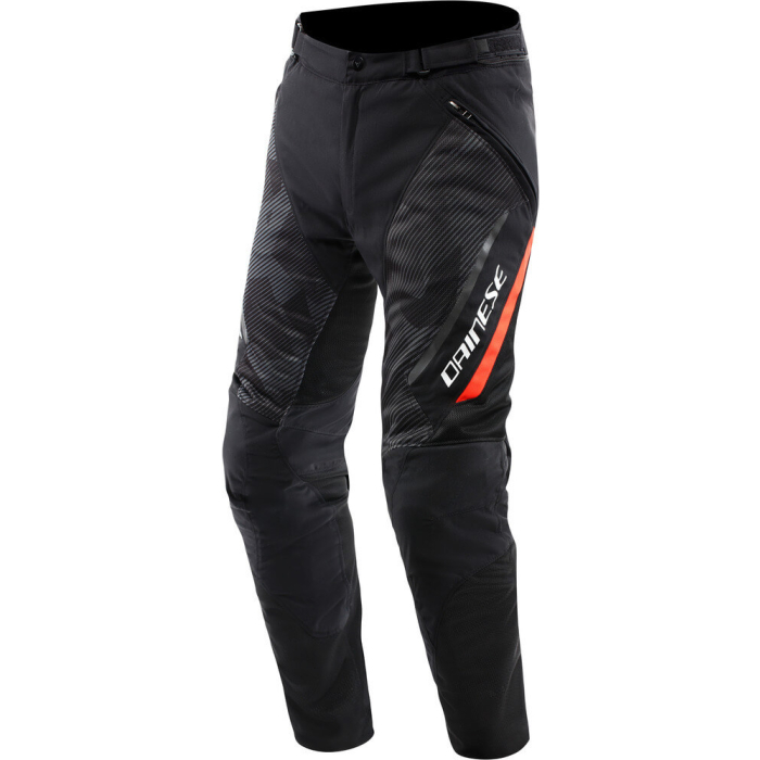 Dainese Drake 2 Super Air Tex Trousers Black/Anthracite/Red-Fluo