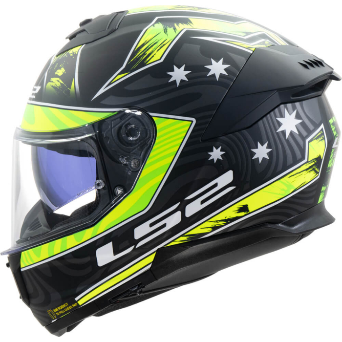 LS2 FF808 Stream II Galdam Black H-Vis Yellow