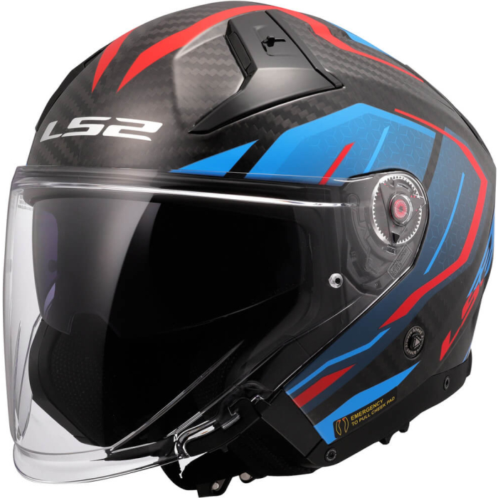 LS2 OF603 Infinity II Carbon Urus Blue Red