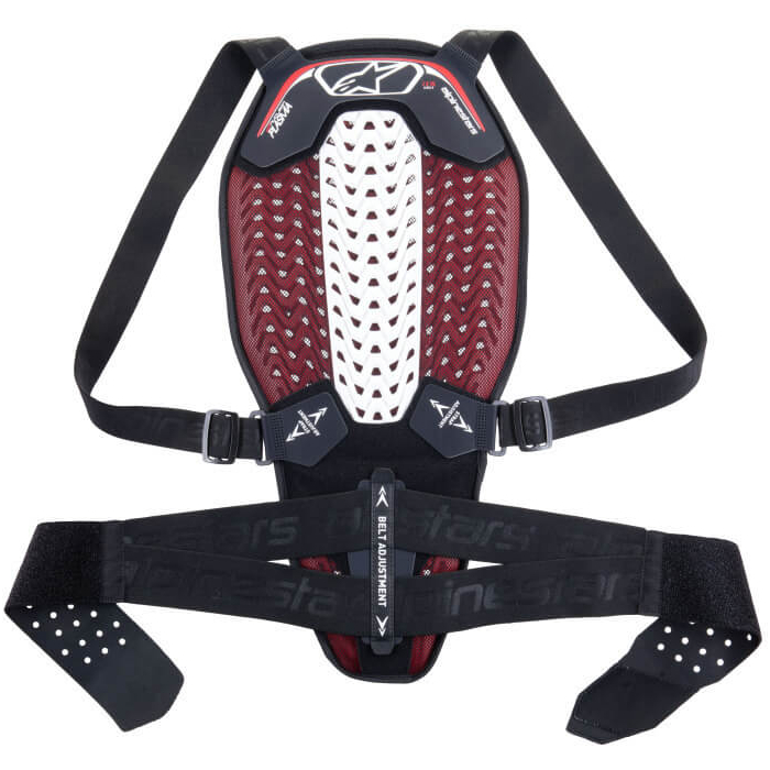 Alpinestars Nucleon Plasma Back Protector With Strap Black/White/Red 123