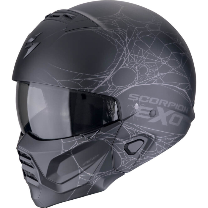 Scorpion EXO-Combat II Spiderweb Matt Black/Silver