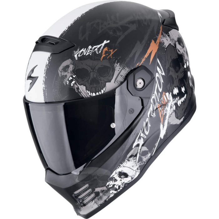 Scorpion COVERT FX Skullz  Matt Black/Grey/Gold
