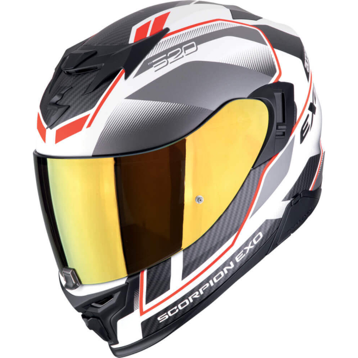 Scorpion EXO-520 EVO AIR Lena Matt White/Silver/Red