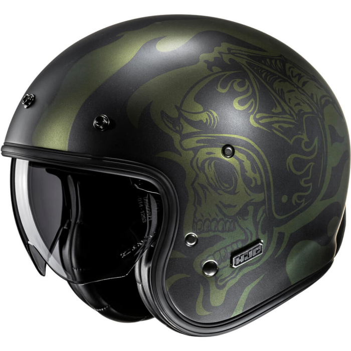 HJC V31 Flame Black/Green 140