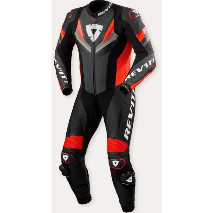 REV'IT Quantum 3 One Piece Anthracite/Neon Red