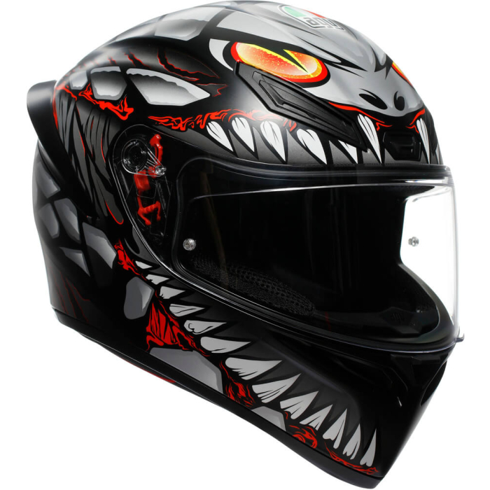 AGV K1 S Lyzard Matt Black/Grey/Red