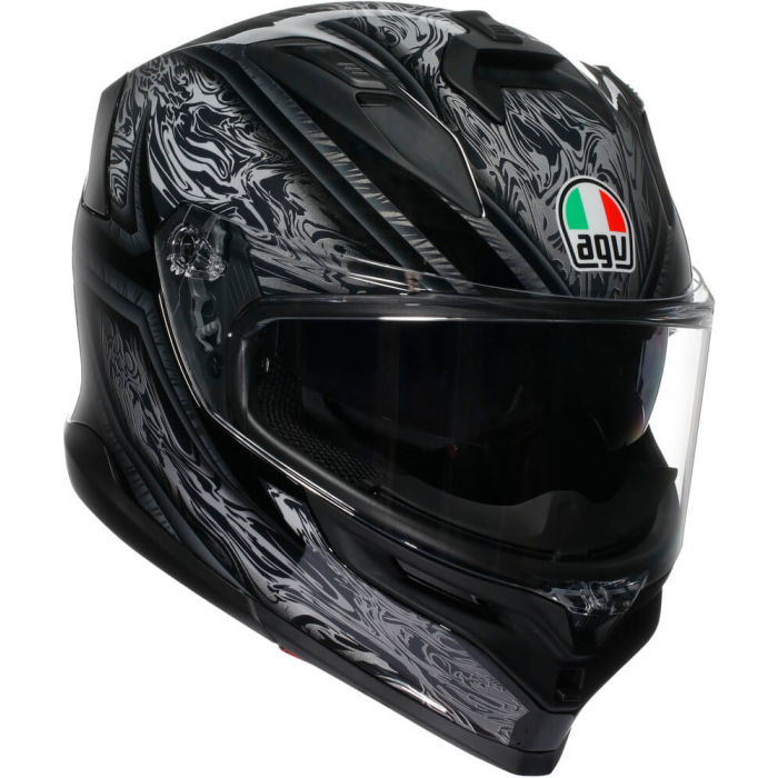 AGV K7 Damascus Black/Silver