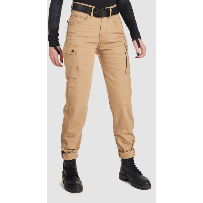 Pando Moto Mila Cargo Lady Jeans Chino Style Cordura® Beige