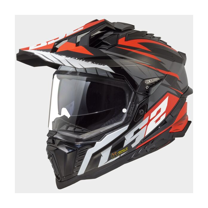 LS2 MX701 Explorer Spire Black Titanium Red