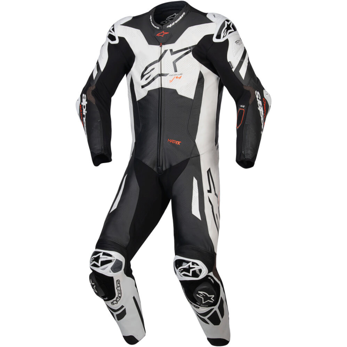Alpinestars GP Plus V4 Sprint 1Pc Leather Suit Black White Red Fluo 1231
