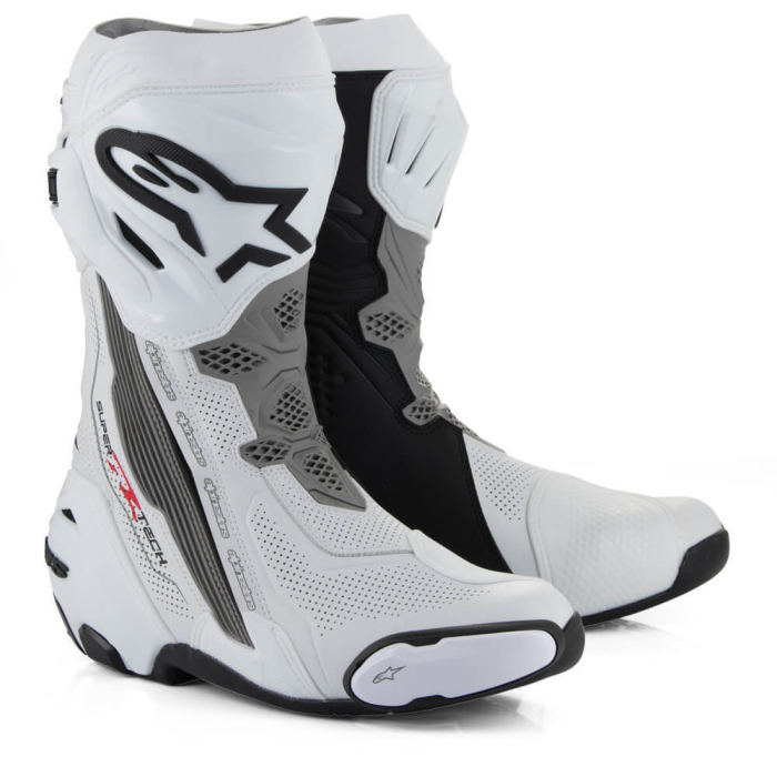 Alpinestars Supertech R Vented Boots White/Mid Gray/Black 2024