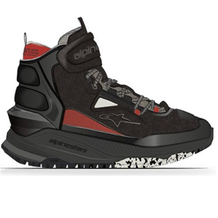 Alpinestars Speedstreet Shoes Black Ecru Bright Red 1496