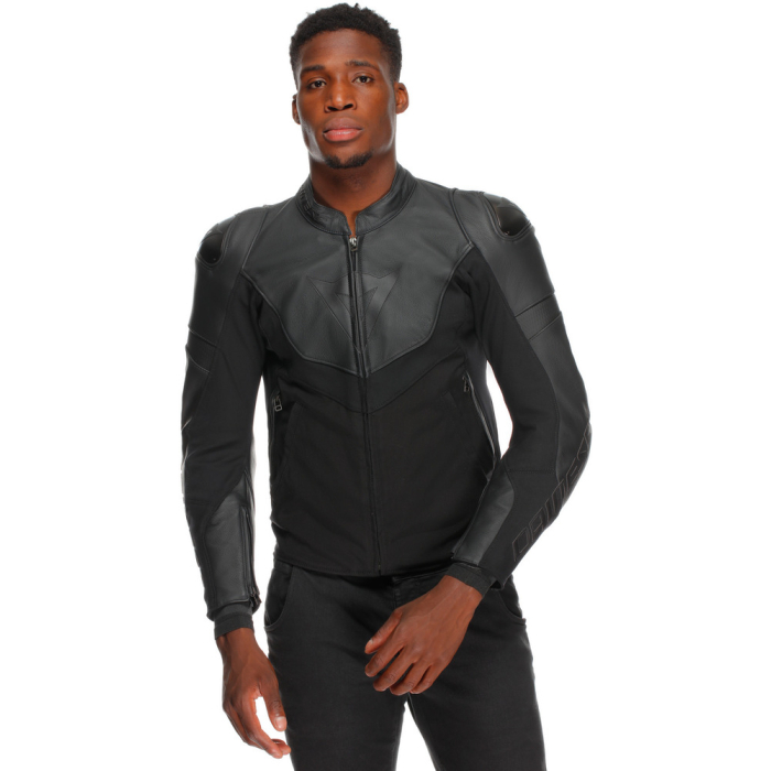 Dainese Iperattiva Leather-Tex Jacket Black/Black 631