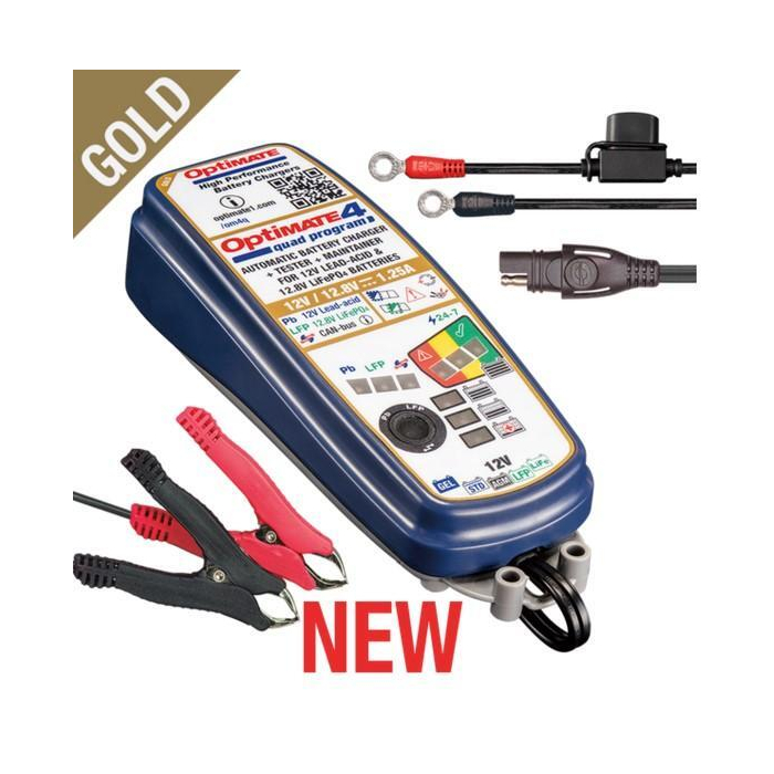 Tecmate Optimate 4 Quad Gold Acculader