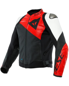 Dainese Sportiva Leather Jacket Red/White 25A