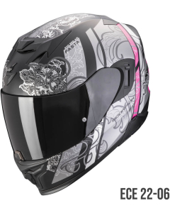 Scorpion EXO-520 EVO AIR Fasta Matt Black/Silver/pink