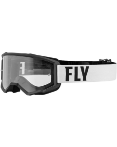 FLY RACING Focus Goggle Black/White - Clear Lens