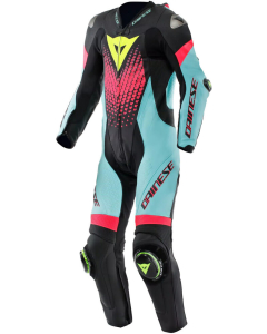 Dainese Laguna Seca 6 1Pc Suit Perforated Black/Water/Fuxia 30O