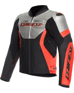 Dainese Racing 5 Jacket Silver/Black/Red-Fluo 245