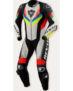REV'IT Quantum 3 One Piece Light Grey/Neon Yellow
