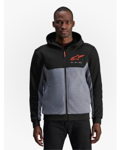 Alpinestars Chrome V2 Sport Hoodie Black Gray Heather Red Fluo 1473