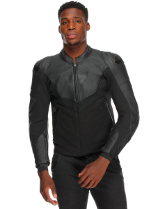 Dainese Iperattiva Leather-Tex Jacket Black/Black 631
