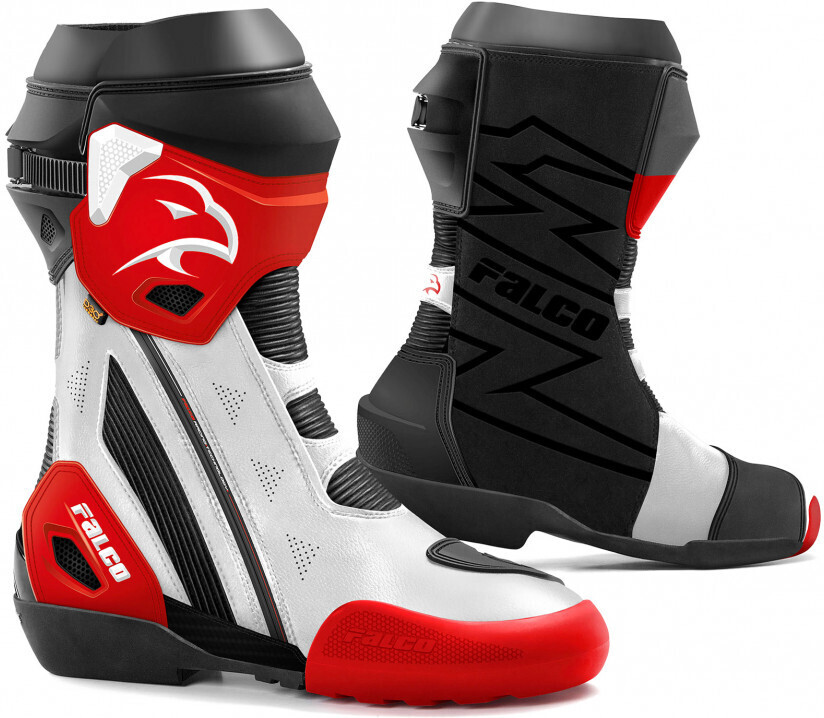Falco Elite GP Boots Black/White 123 - Voordeelhelmen.nl