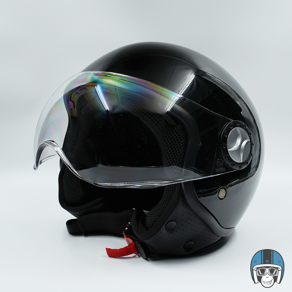 Vito Jet Loreto scooterhelm glanszwart Voordeelhelmen.nl