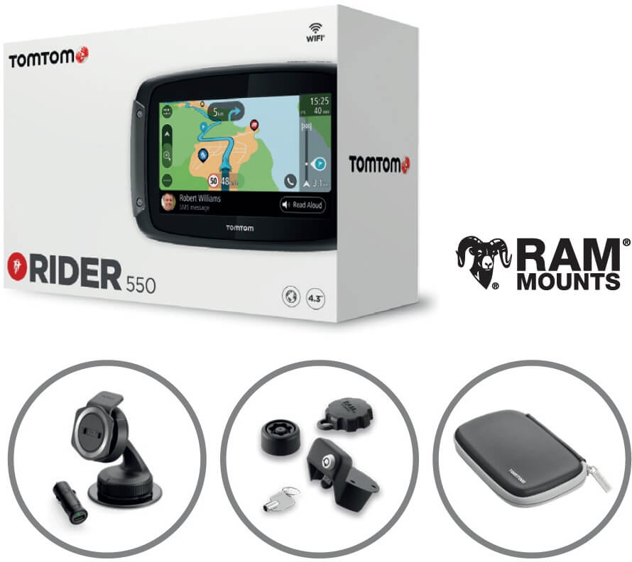 TomTom Rider 550 World Premium Pack Voordeelhelmen.nl